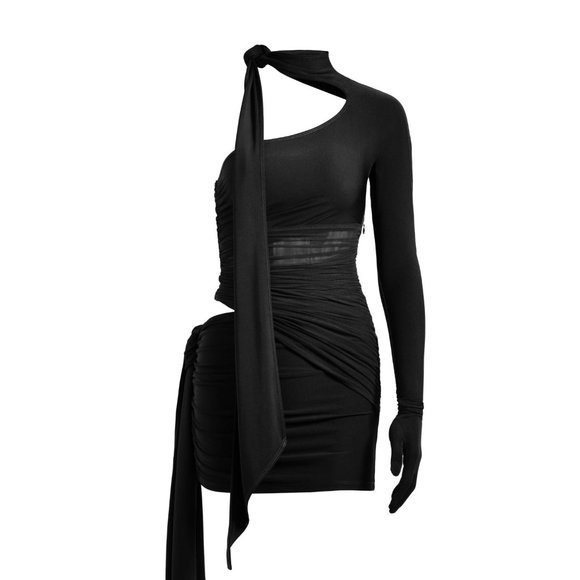 Mugler Dresses & Skirts - Mugler x H&M Knot-detail One-shoulder Dress